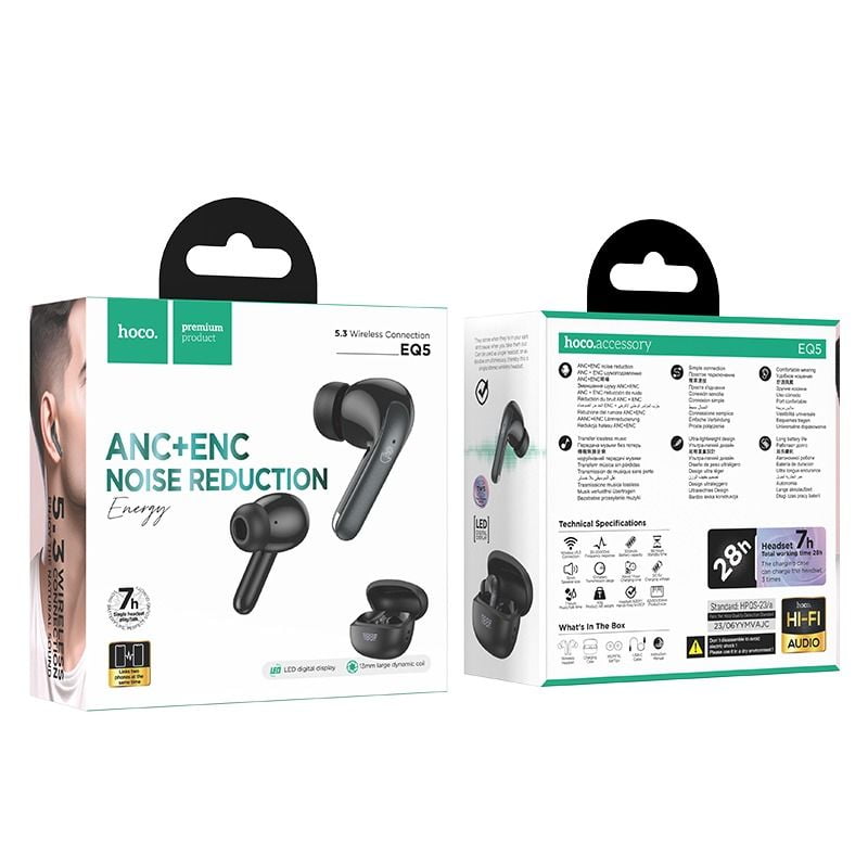 HOCO EQ5 ANC+ENC Bluetooth 5.3 Wireless Earphone