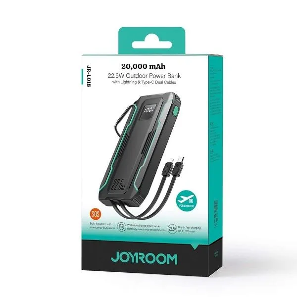 Joyroom JR-L018 22.5W 20000mAh Power Bank With Dual Cables