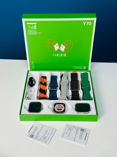 Y70 Ultra Couple Smartwatch With 13 Straps + Digital Tazbi